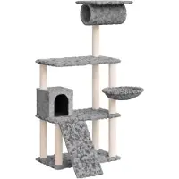 vidaXL Kattenmeubel met sisal krabpalen 131 cm lichtgrijs