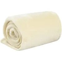 vidaXL Deken 130x170 cm polyester crèmekleurig