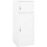 vidaXL Zadelkast 53x53x140 cm staal wit