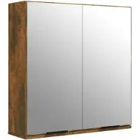 vidaXL Badkamerspiegelkast, gerookt eikenhout, 64x20x67 cm