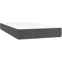 vidaXL Pocketveringmatras medium 120x190x20 cm fluweel donkergrijs
