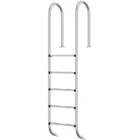 vidaXL Zwembadladder 54x38x211 cm 304 roestvrij staal