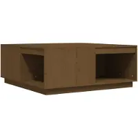 vidaXL Salontafel 100x101x40,5 cm massief grenenhout honingbruin