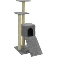 vidaXL Kattenmeubel met sisal krabpalen 92 cm lichtgrijs