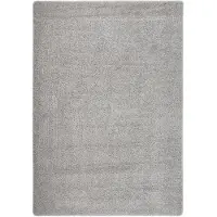 vidaXL Vloerkleed shaggy anti-slip 160x230 cm lichtgrijs