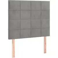 vidaXL Hoofdbord lichtgrijs 100x5x118/128 cm fluweel