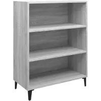 vidaXL Dressoir 69,5x32,5x90 cm bewerkt hout grijs sonoma eikenkleurig