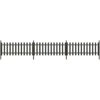vidaXL Hek met palen 3 st 614x80 cm HKC