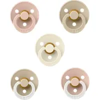 BIBS fopspenen 0-6 maand set 5 stuks Blush,Vanilla,Ivory, Blush Glow, en Vanilla Glow maat 1