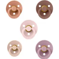 BIBS fopspeen 0-6 maand Set 5 stuks Peach,Blush,Woodchuck,Blossom en Heather Maat 1