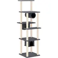 vidaXL Kattenmeubel met sisal krabpalen 169 cm donkergrijs