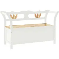 vidaXL Bankje 107x45x75,5 cm massief vurenhout wit