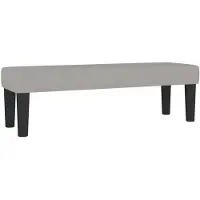 vidaXL Bankje 100x30x30 cm stof lichtgrijs