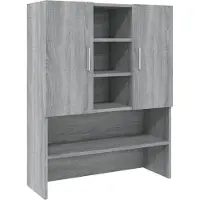 vidaXL Wasmachinekast, grijs Sonoma, 70,5 x 25,5 x 90 cm