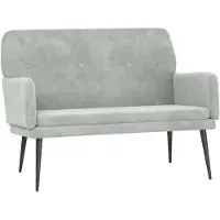 vidaXL Bankje 108x79x79 cm fluweel lichtgrijs