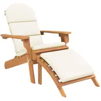vidaXL Adirondack-tuinstoel met voetsteun, massief acaciahout