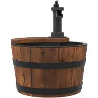 vidaXL Waterfontein met pomp 28x28x34,5 cm massief vurenhout