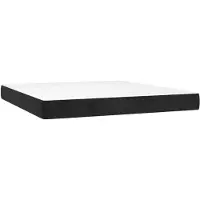vidaXL Pocketveringmatras medium 180x200x20 cm fluweel zwart