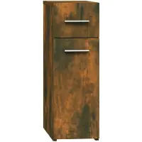 vidaXL Apothekerskast 20x45,5x60 cm bewerkt hout gerookt eikenkleurig