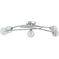 vidaXL Plafondlamp met gaasdraadkapjes 5xG9