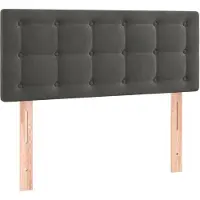 vidaXL Hoofdbord 90x5x78/88 cm fluweel donkergrijs