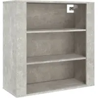 vidaXL Wandkast 80x33x80 cm bewerkt hout betongrijs