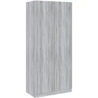 vidaXL Garderobekast, grijs Sonoma, 90x52x200 cm, houtvezel