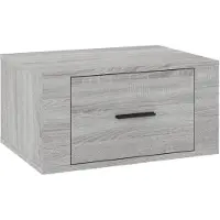 vidaXL Nachtkastje wandgemonteerd 50x36x25 cm grijs sonoma eikenkleur