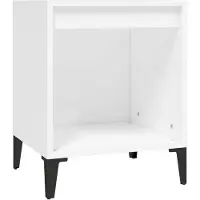 vidaXL Nachtkastje 40x35x50 cm wit