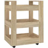 vidaXL Keukentrolley 60x45x80 cm bewerkt hout sonoma eikenkleurig