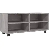 vidaXL Tv-meubel met wieltjes 90x35x35 cm bewerkt hout grijs sonoma