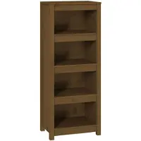 vidaXL Boekenkast 50x35x125,5 cm massief grenenhout honingbruin