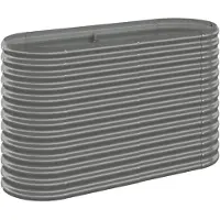 vidaXL Plantenbak 114x40x68 cm gegalvaniseerd staal grijs