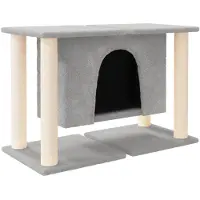 vidaXL Kattenmeubel met sisal krabpalen 50 cm lichtgrijs