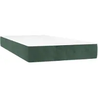 vidaXL Pocketveringmatras medium 100x200x20 cm fluweel donkergroen