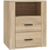 vidaXL Nachtkastje 50x36x60 cm bewerkt hout sonoma eikenkleurig
