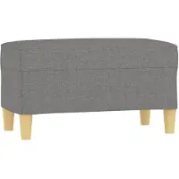 vidaXL Bankje 70x35x41 cm stof donkergrijs