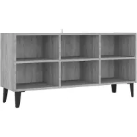 vidaXL Tv-meubel met metalen poten 103,5x30x50 cm grijs sonoma eiken