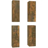 vidaXL Tv-meubelen 4 st 30,5x30x90 cm bewerkt hout gerookt eikenkleur