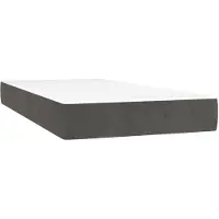 vidaXL Pocketveringmatras, medium, donkergrijs, 90x200x20 cm, fluweel