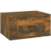vidaXL Nachtkastje wandgemonteerd 50x36x25 cm gerookt eikenkleurig