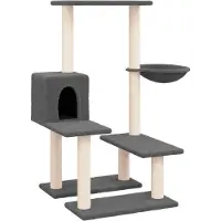 vidaXL Kattenmeubel met sisal krabpalen 94,5 cm donkergrijs