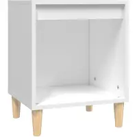 vidaXL Nachtkastje 40x35x50 cm bewerkt hout wit