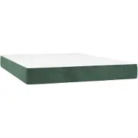 vidaXL Pocketveringmatras medium 140x200x20 cm fluweel donkergroen