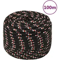vidaXL Boot touw 14 mm 100 m polypropyleen zwart