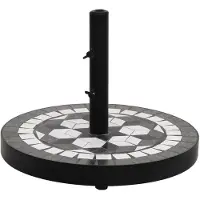 vidaXL Parasolvoet rond 12 kg zwart en wit