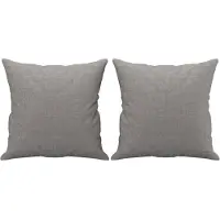 vidaXL Sierkussens 2 st 40x40 cm stof lichtgrijs