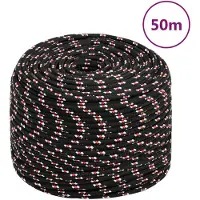 vidaXL Boot touw 8 mm 50 m polypropyleen zwart