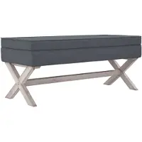 vidaXL Opbergkruk 110x45x49 cm fluweel donkergrijs