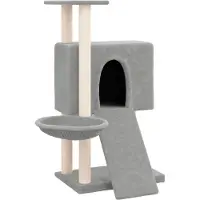 vidaXL Kattenmeubel met sisal krabpalen 96 cm lichtgrijs